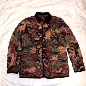 Ralph Lauren quilted camo jacket for boys.